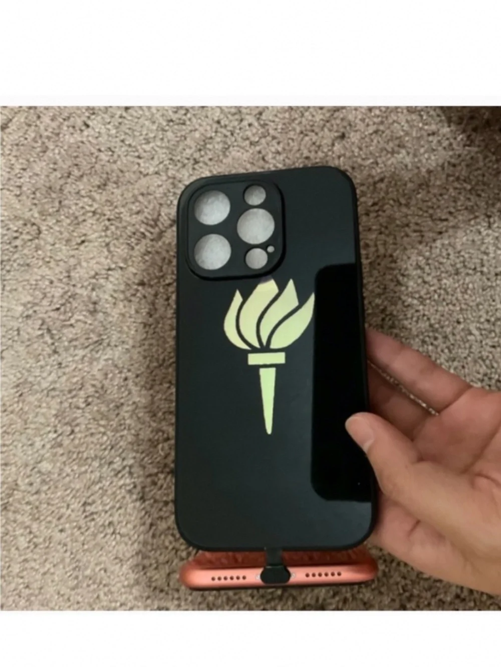 4 items.iPhone 14pro LED light up case, Call Flash Phone Case